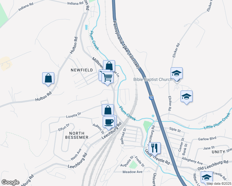 map of restaurants, bars, coffee shops, grocery stores, and more near 1082 Milltown Road in Verona