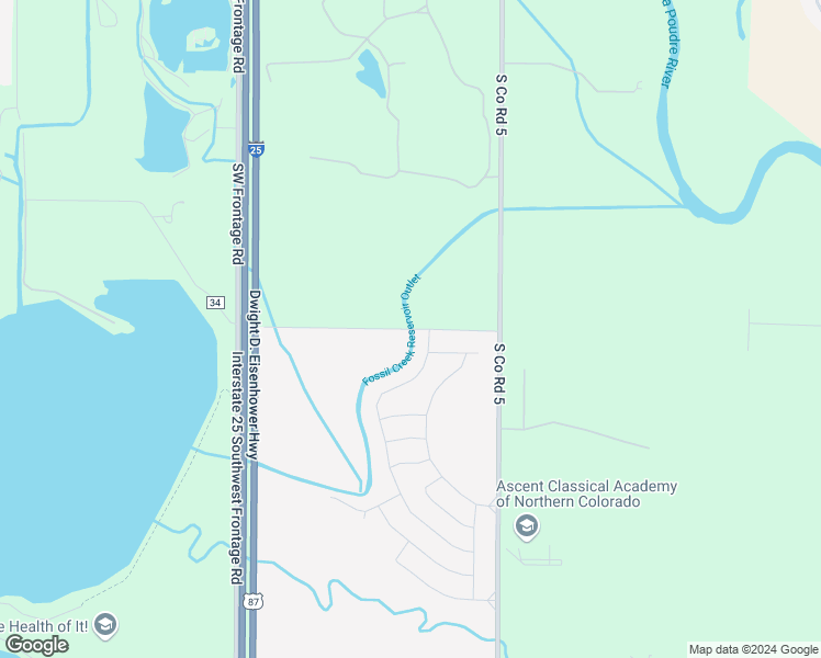 map of restaurants, bars, coffee shops, grocery stores, and more near 4885 East Co Road 34C in Windsor