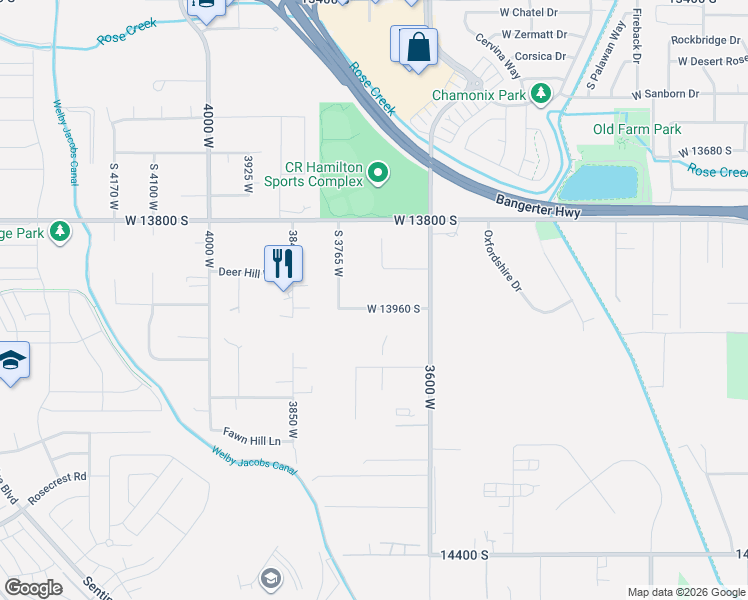 map of restaurants, bars, coffee shops, grocery stores, and more near 3687 Pony Lane in Bluffdale