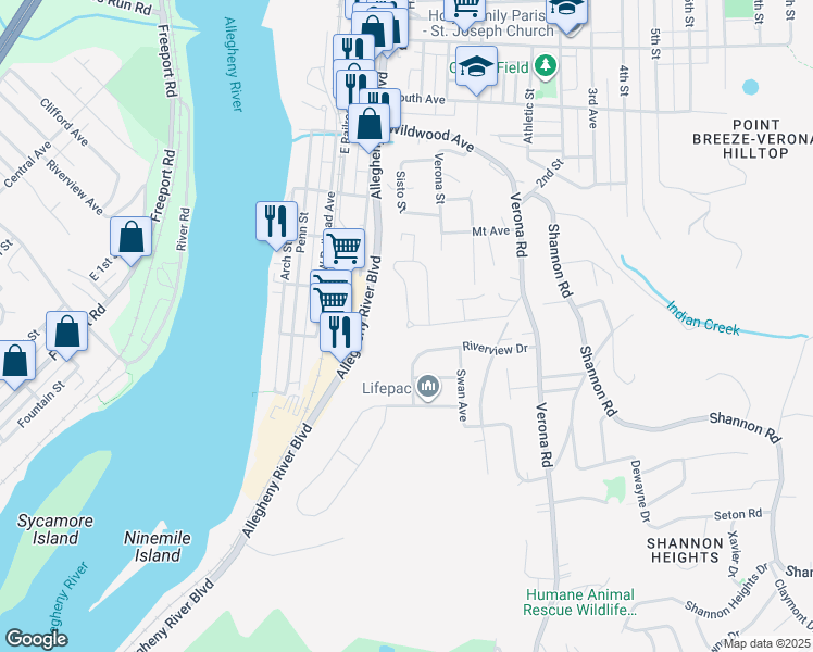 map of restaurants, bars, coffee shops, grocery stores, and more near 6703 West Barivista Drive in Verona