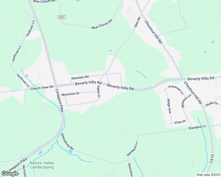 map of restaurants, bars, coffee shops, grocery stores, and more near 1348 Beverly Hills Road in Coopersburg