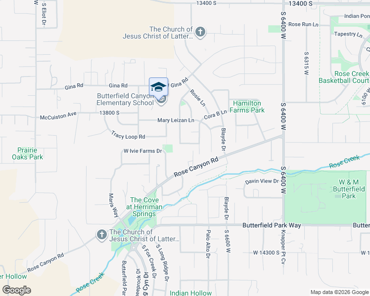 map of restaurants, bars, coffee shops, grocery stores, and more near 6731 West Malissa Ann Drive in Herriman