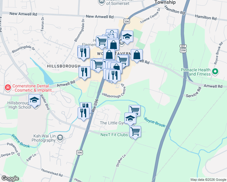 map of restaurants, bars, coffee shops, grocery stores, and more near in 