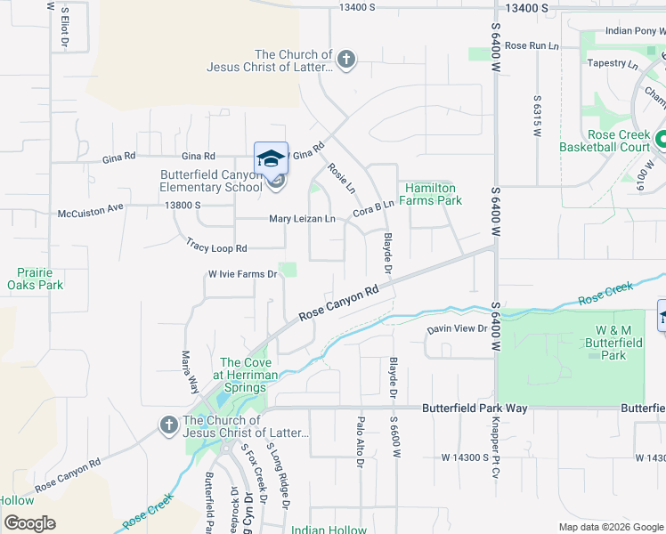 map of restaurants, bars, coffee shops, grocery stores, and more near 6731 West Malissa Ann Drive in Herriman