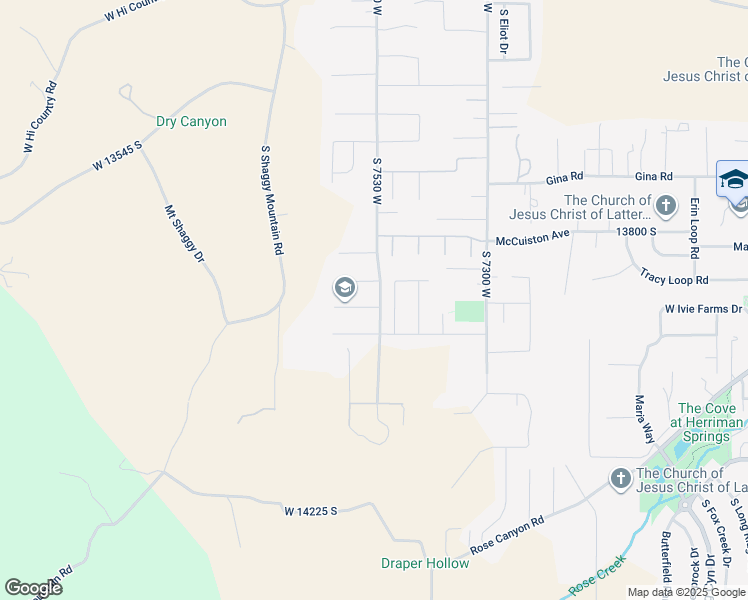 map of restaurants, bars, coffee shops, grocery stores, and more near 7538 Box Leaf Circle in Herriman