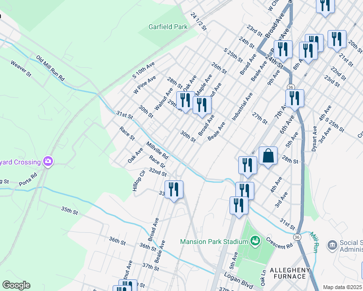map of restaurants, bars, coffee shops, grocery stores, and more near 3019 W Chestnut Ave in Altoona