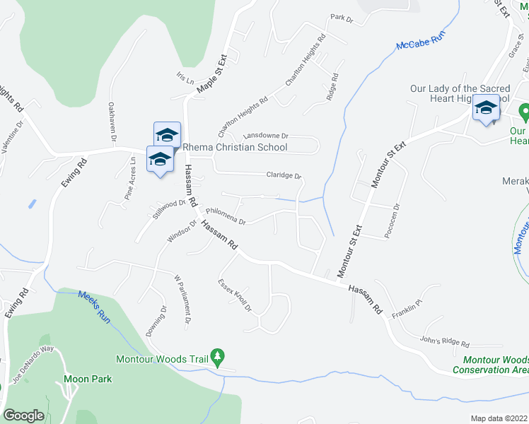 map of restaurants, bars, coffee shops, grocery stores, and more near 131 Philomena Drive in Allegheny County