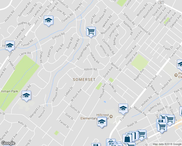 map of restaurants, bars, coffee shops, grocery stores, and more near 218 West Point Avenue in Franklin Township