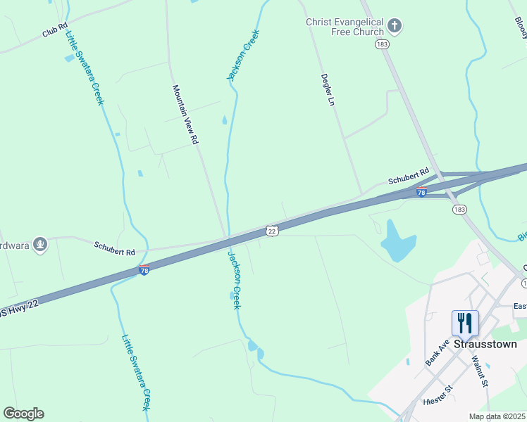 map of restaurants, bars, coffee shops, grocery stores, and more near 123 Schubert Road in Bethel