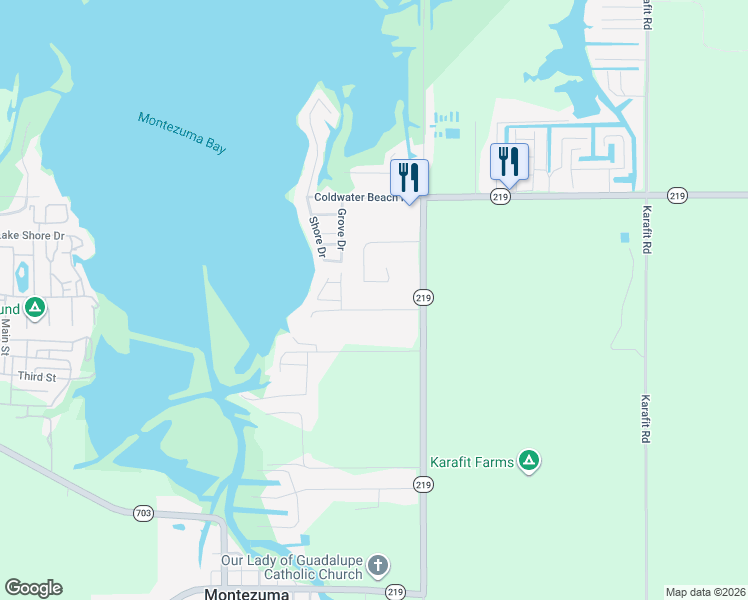 map of restaurants, bars, coffee shops, grocery stores, and more near 6689 Hillside Ct in Celina