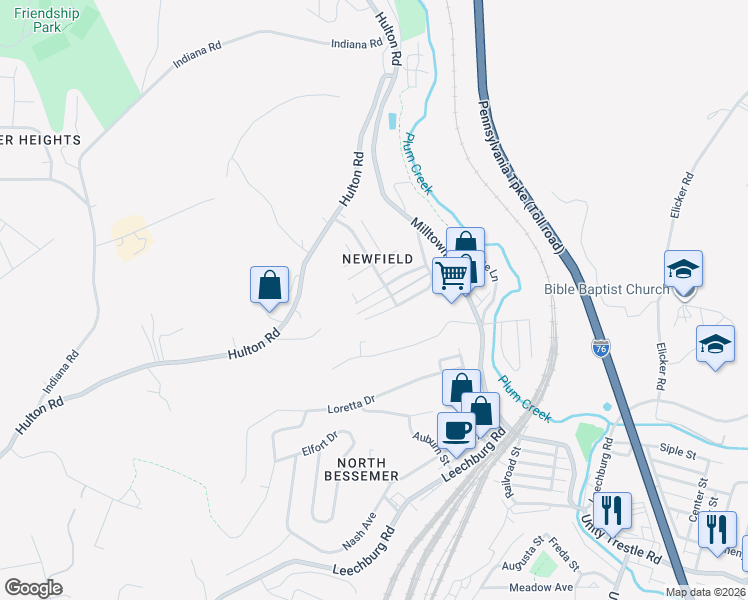 map of restaurants, bars, coffee shops, grocery stores, and more near 211 Bessemer St in Verona