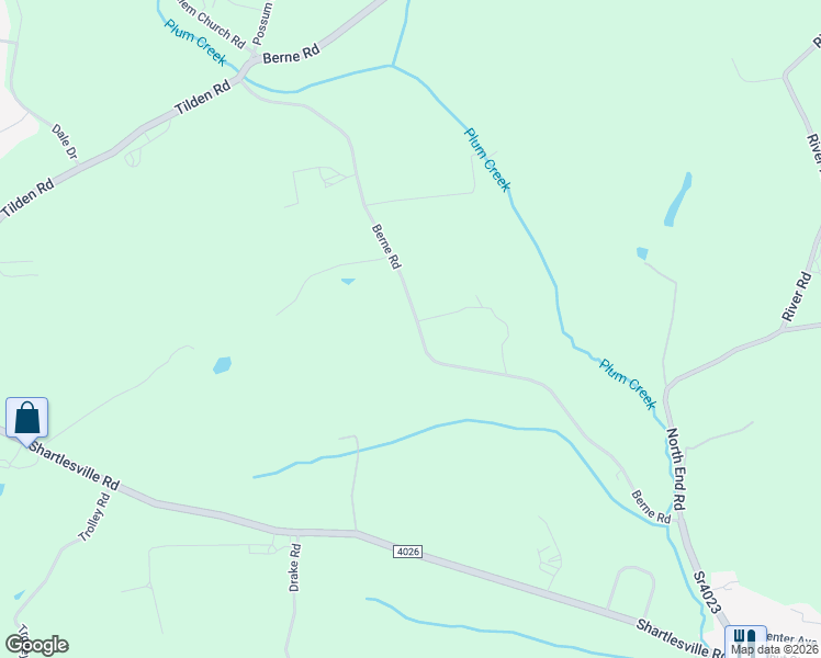 map of restaurants, bars, coffee shops, grocery stores, and more near 4876 Berne Road in Mohrsville