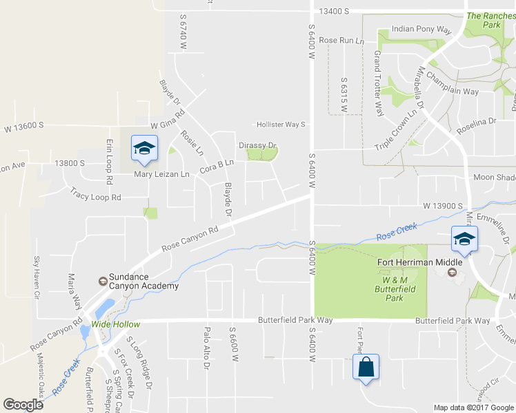 map of restaurants, bars, coffee shops, grocery stores, and more near 13888 Mary Loraine Circle in Herriman