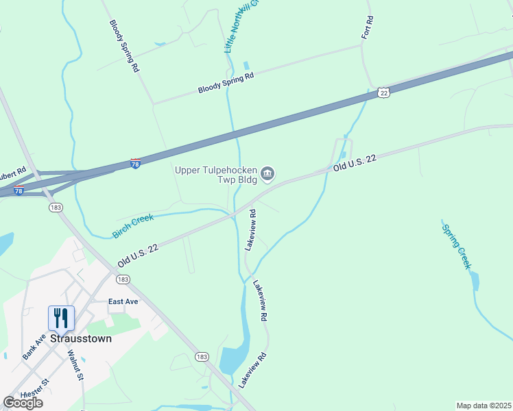 map of restaurants, bars, coffee shops, grocery stores, and more near 139 Lakeview Road in Bernville