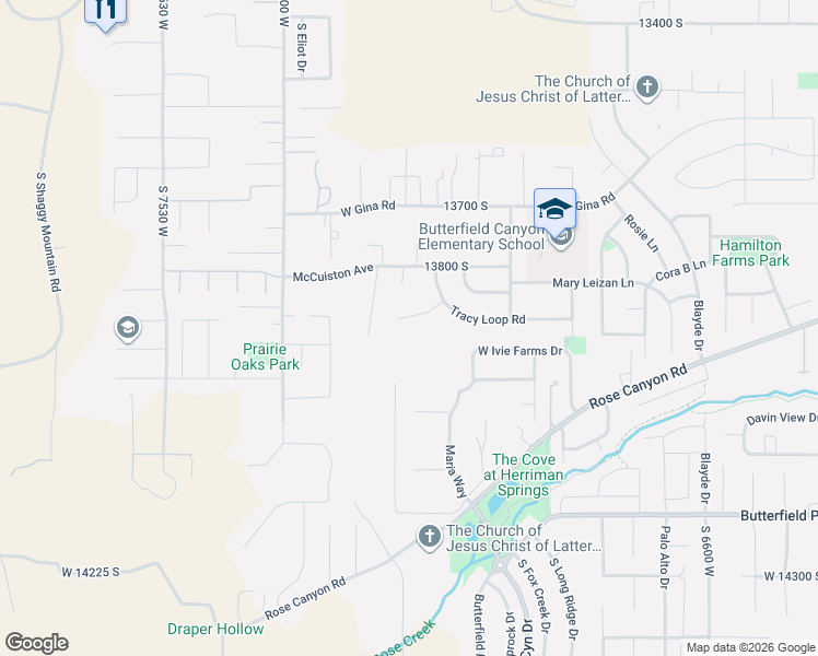 map of restaurants, bars, coffee shops, grocery stores, and more near 7117 Klorissa Place in Herriman