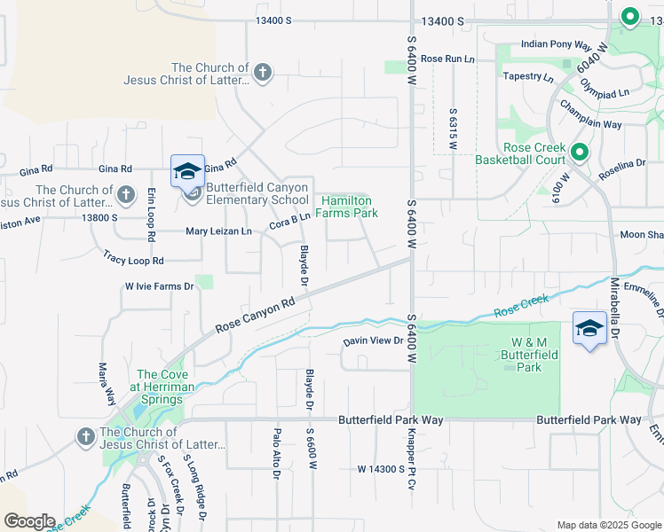 map of restaurants, bars, coffee shops, grocery stores, and more near 13887 Lamont Lowell Circle in Herriman