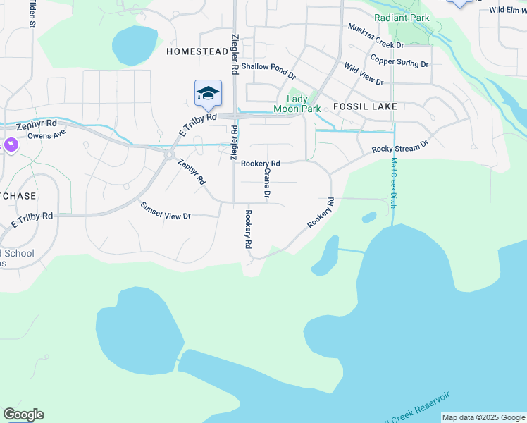 map of restaurants, bars, coffee shops, grocery stores, and more near 6583 Rookery Road in Fort Collins