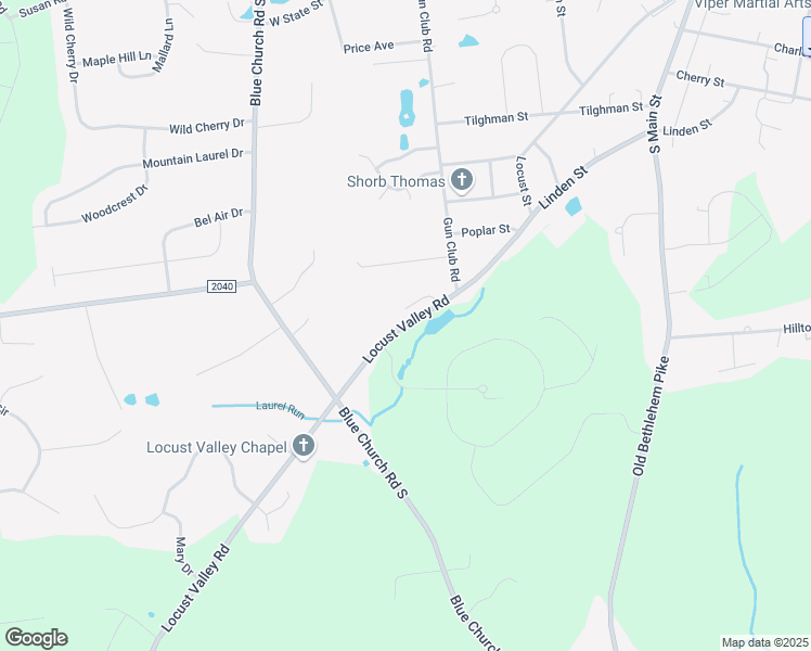 map of restaurants, bars, coffee shops, grocery stores, and more near 5525 Locust Valley Road in Coopersburg
