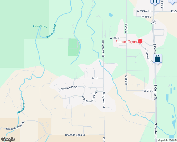 map of restaurants, bars, coffee shops, grocery stores, and more near 574 West Cascade Meadows Loop in Midway