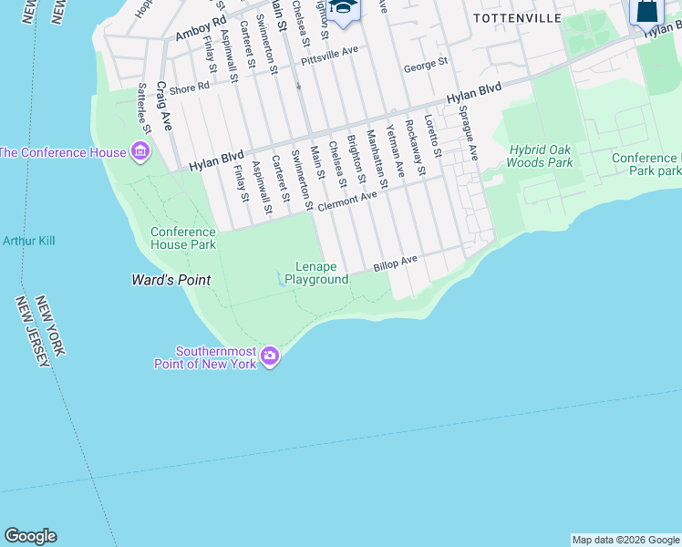 map of restaurants, bars, coffee shops, grocery stores, and more near 367 Billop Avenue in Staten Island