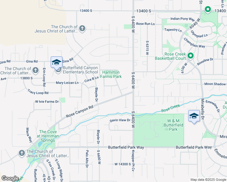 map of restaurants, bars, coffee shops, grocery stores, and more near 13867 Mary Loraine Circle in Herriman