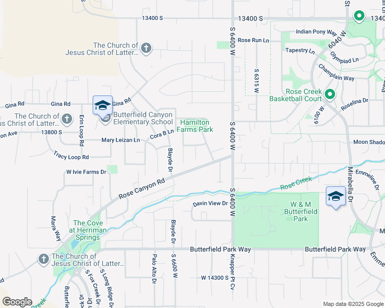 map of restaurants, bars, coffee shops, grocery stores, and more near 13866 Mary Loraine Circle in Herriman