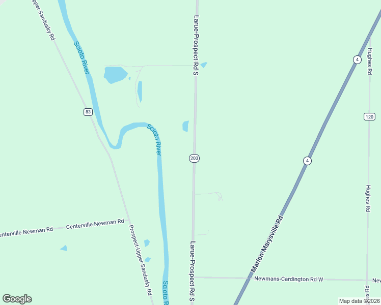 map of restaurants, bars, coffee shops, grocery stores, and more near 4485 Larue-Prospect Road South in Prospect