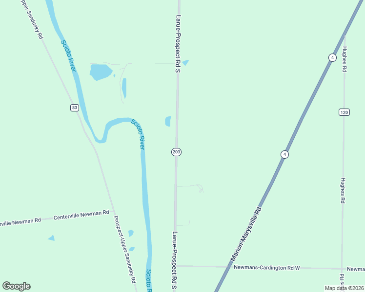 map of restaurants, bars, coffee shops, grocery stores, and more near 4474 Larue-Prospect Road South in Prospect