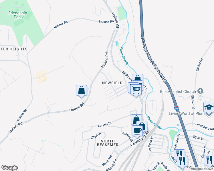 map of restaurants, bars, coffee shops, grocery stores, and more near 300 College Street in Verona