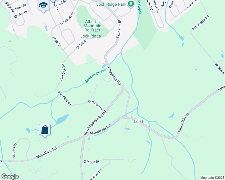 map of restaurants, bars, coffee shops, grocery stores, and more near 8258 Hensingersville Rd in Alburtis