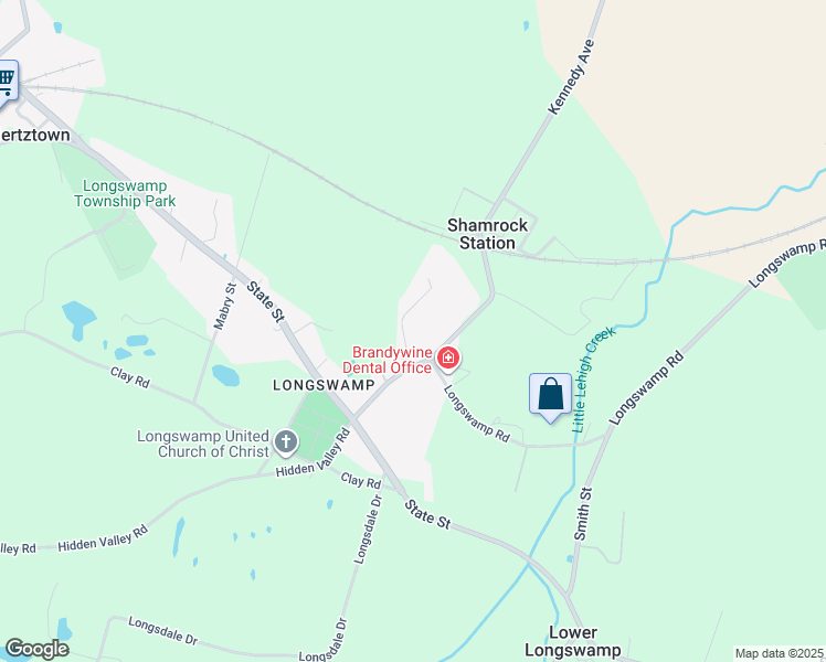 map of restaurants, bars, coffee shops, grocery stores, and more near 15 Colt Drive in Mertztown