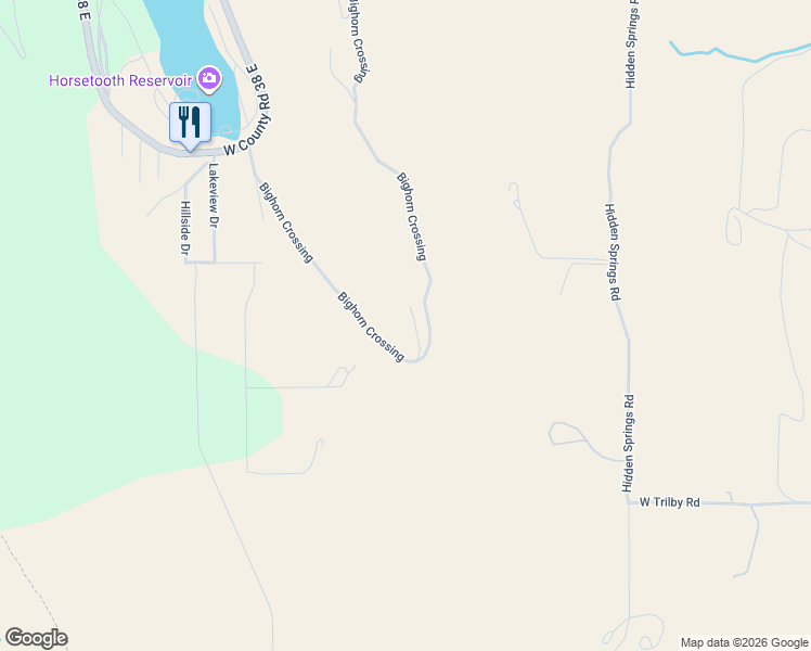 map of restaurants, bars, coffee shops, grocery stores, and more near 6355 Bighorn Crossing in Fort Collins
