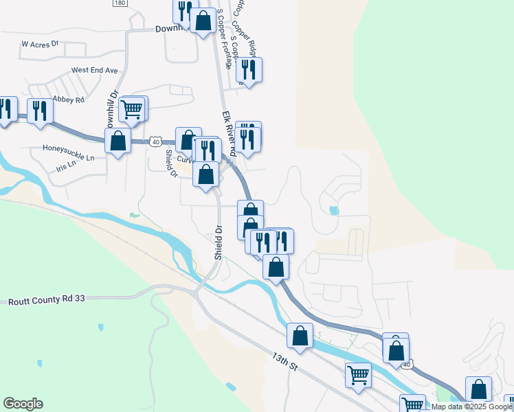 map of restaurants, bars, coffee shops, grocery stores, and more near 1864 Lincoln Avenue in Steamboat Springs