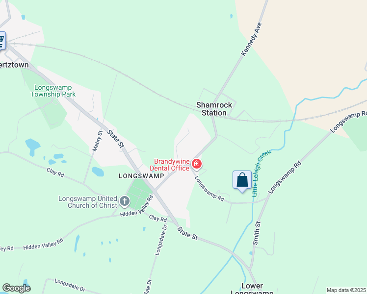 map of restaurants, bars, coffee shops, grocery stores, and more near 15 Colt Drive in Mertztown