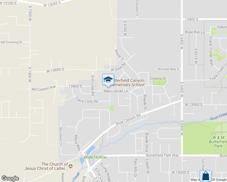 map of restaurants, bars, coffee shops, grocery stores, and more near 6813 Mary Leizan Lane in Herriman