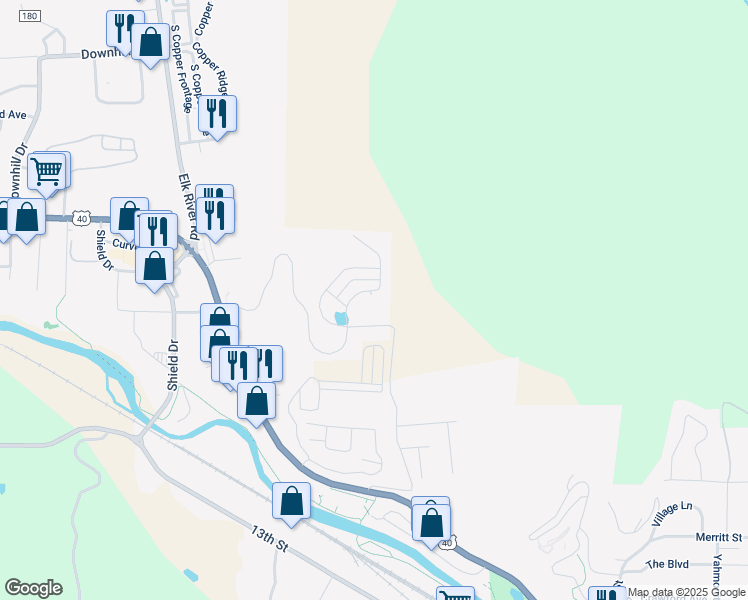 map of restaurants, bars, coffee shops, grocery stores, and more near 1732 Indian Trail in Steamboat Springs