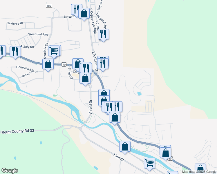 map of restaurants, bars, coffee shops, grocery stores, and more near 1864 Lincoln Avenue in Steamboat Springs