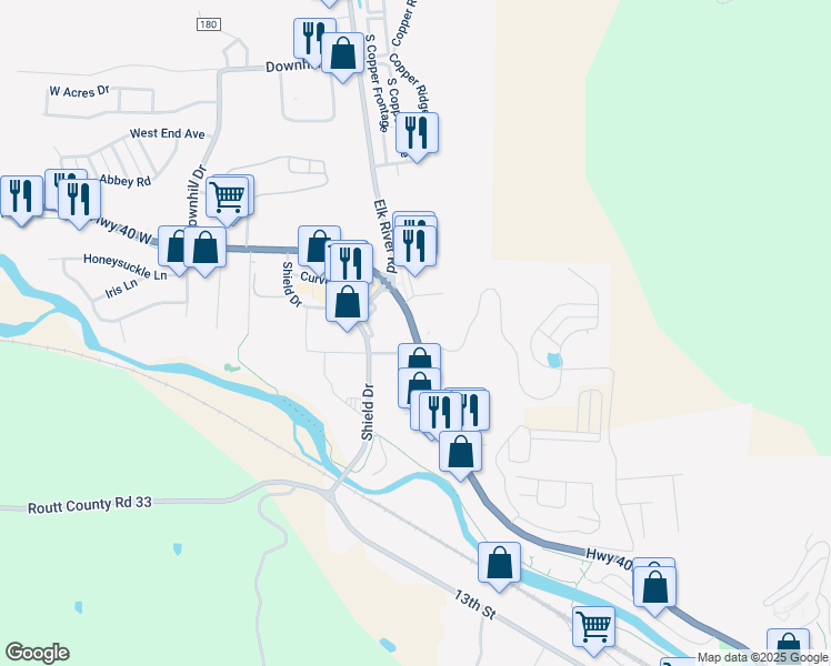 map of restaurants, bars, coffee shops, grocery stores, and more near 1864 Lincoln Avenue in Steamboat Springs