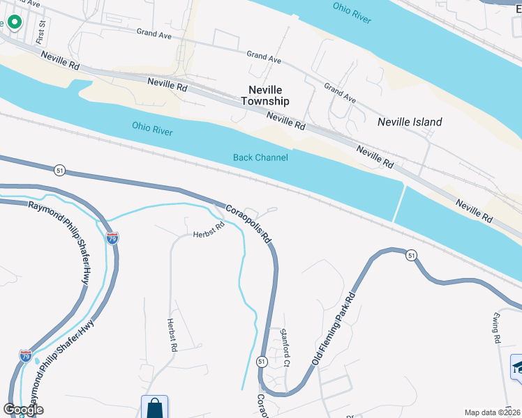 map of restaurants, bars, coffee shops, grocery stores, and more near in Kennedy Township