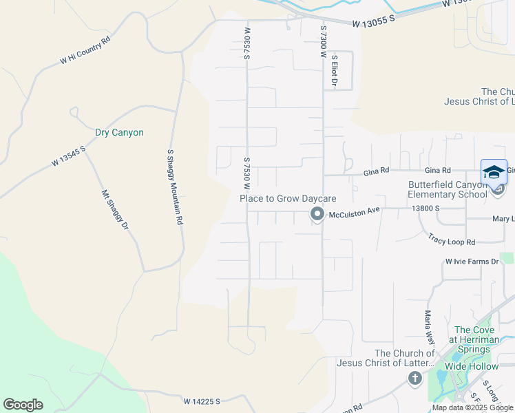 map of restaurants, bars, coffee shops, grocery stores, and more near 7498 Arla J. Way in Herriman