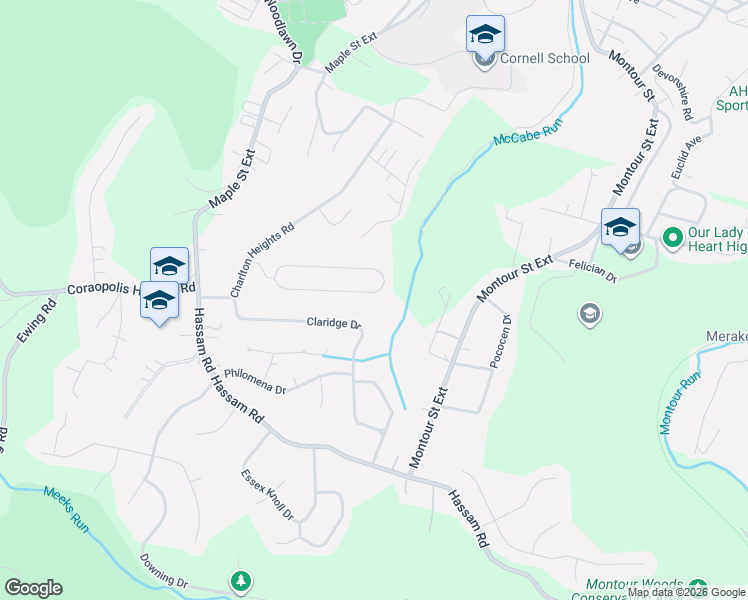 map of restaurants, bars, coffee shops, grocery stores, and more near 131 Lansdowne Drive in Coraopolis