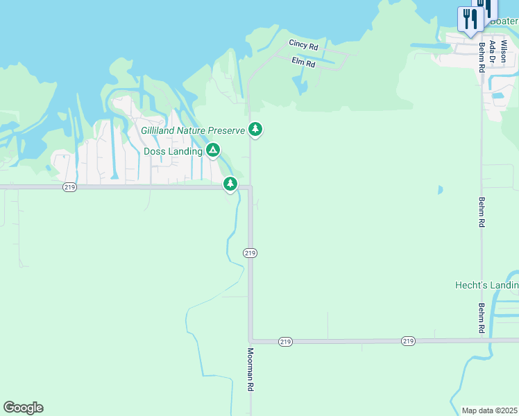 map of restaurants, bars, coffee shops, grocery stores, and more near 8160 Ohio 219 in Celina