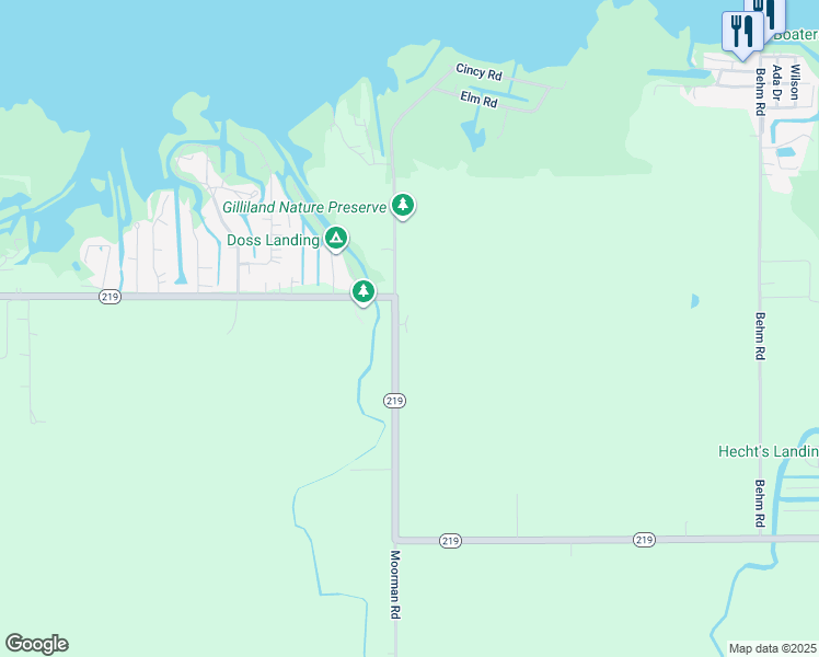 map of restaurants, bars, coffee shops, grocery stores, and more near 8160 Ohio 219 in Celina