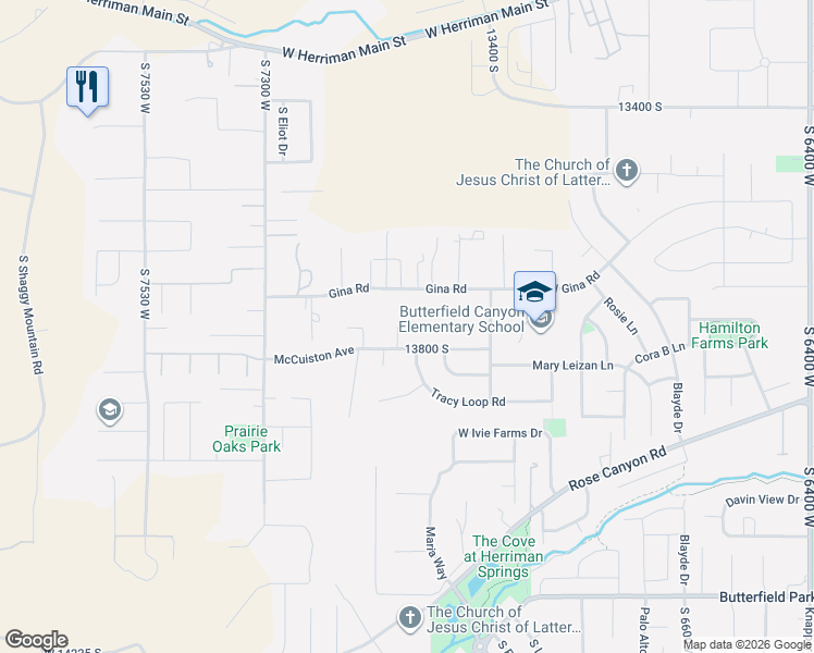 map of restaurants, bars, coffee shops, grocery stores, and more near 13763 Ari Circle in Herriman