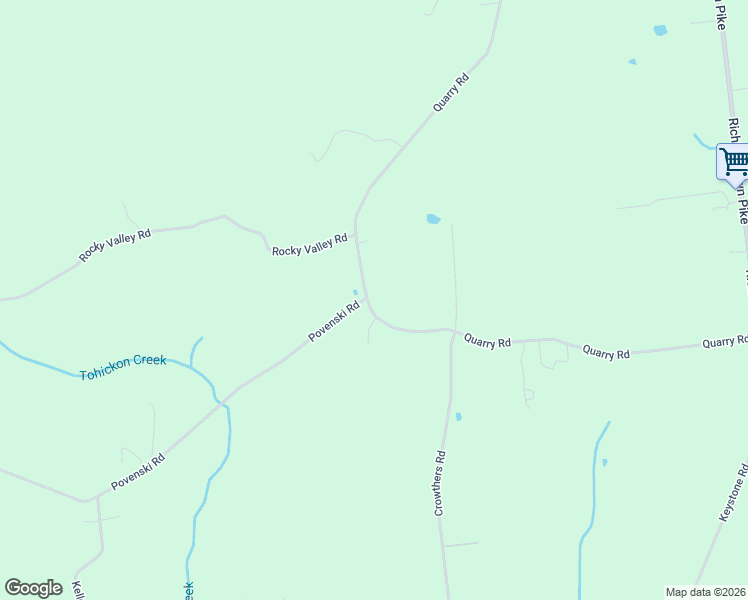 map of restaurants, bars, coffee shops, grocery stores, and more near 1895 Quarry Road in Quakertown