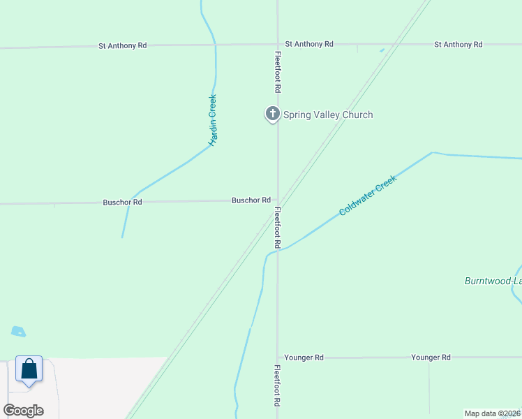 map of restaurants, bars, coffee shops, grocery stores, and more near 4978 Buschor Road in Coldwater