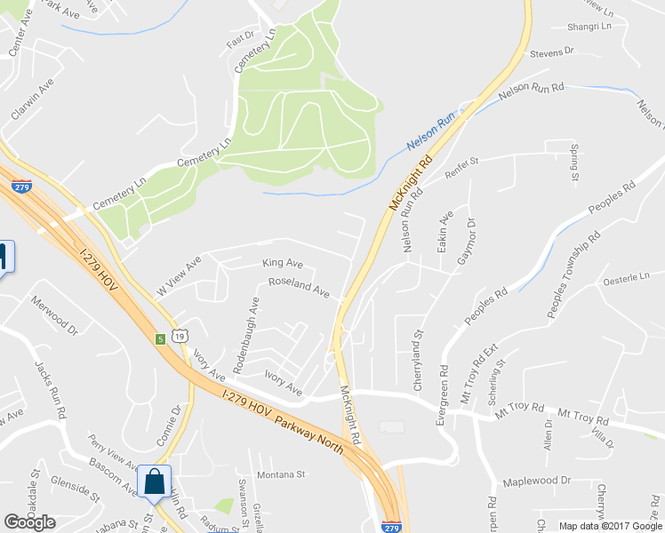 map of restaurants, bars, coffee shops, grocery stores, and more near 238 W View Ave in Pittsburgh