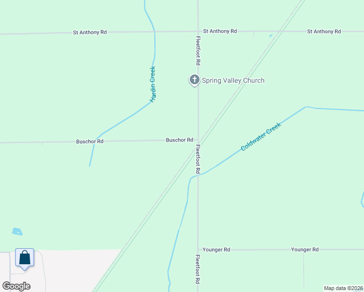 map of restaurants, bars, coffee shops, grocery stores, and more near 4978 Buschor Road in Coldwater