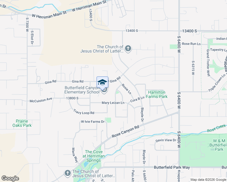 map of restaurants, bars, coffee shops, grocery stores, and more near 13756 Kyle Earl Lane in Herriman