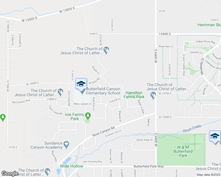 map of restaurants, bars, coffee shops, grocery stores, and more near 13726 Blayde Drive in Herriman